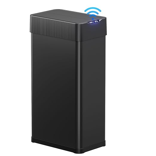 TLSUNNY 18.5 Gallon Automatic Trash Can, Stainless Steel Motion Sensor Garbage - Image 2