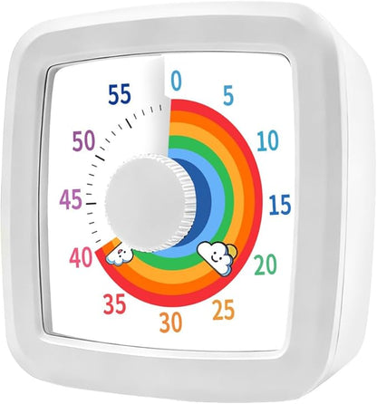 MEPHILIMIA Visual Timer Kids/Adults 60 Minutes Rainbow Countdown Timer Time by Unknown