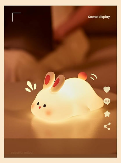 ATSUI Rabbit Night Light, LED Squishy Novelty Animal Night Lamp, Food Grade - Image 9