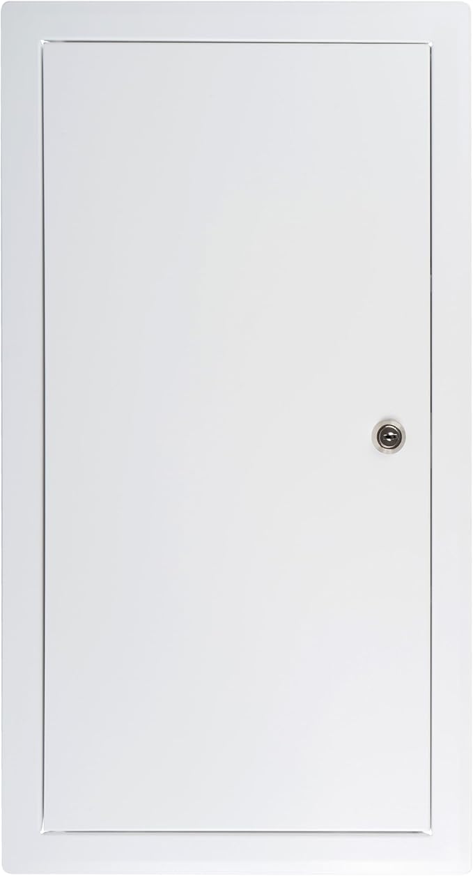 10" x 20" Lockable White Metal Access Panel. Service Shaft Door Panel - Image 2