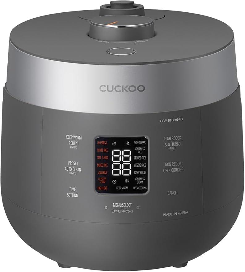CUCKOO Twin Pressure Rice Cooker 6-Cup Uncooked / 12-Cup Cooked by CUCKOOElectronicsAmerica