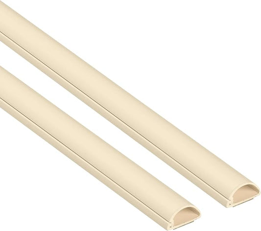 D-Line Half Round Cord Hider, Patented Cable Cover, Hide TV Wall Mount Wires by D-LineUSAinc