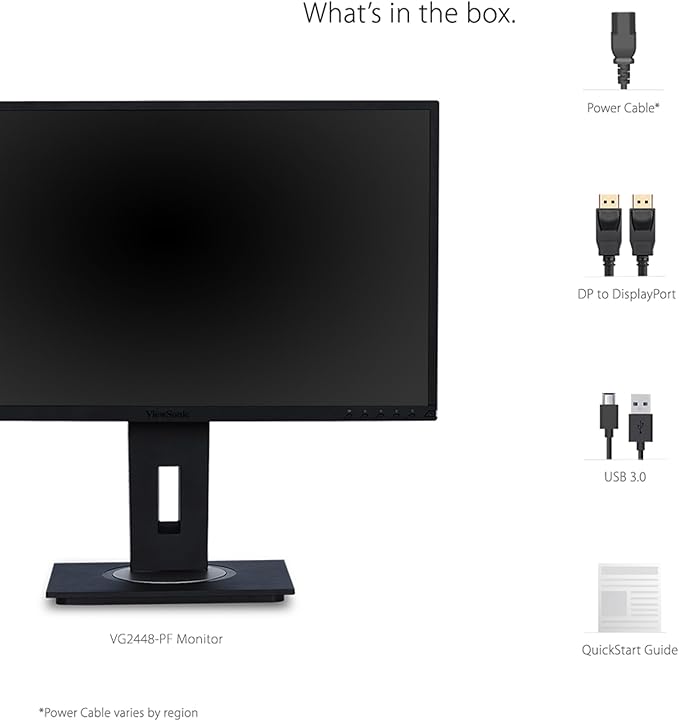 ViewSonic VG2448-PF 24 Inch IPS 1080p Ergonomic Monitor - Image 6