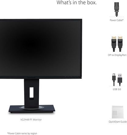 ViewSonic VG2448-PF 24 Inch IPS 1080p Ergonomic Monitor - Image 6