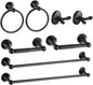 8 piece bathroom accessory set(adjustable towel bar, towel, main product view