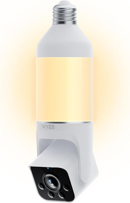 WYZE Bulb Cam Security Camera, 2K HD Outdoor Light Bulb Camera, Color Night by WYZE