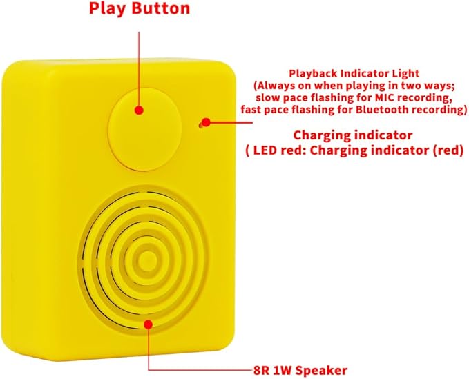 16MB Voice Recorder Box with Speaker, Support Bluetooth & MIC Recording Audio - Image 2