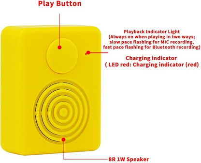 16MB Voice Recorder Box with Speaker, Support Bluetooth & MIC Recording Audio - Image 2