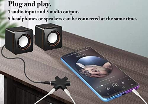 zdyCGTime Headphone Splitter, 6-Port Music Sharer, 3.5mm 6 Port Female Headset - Image 5