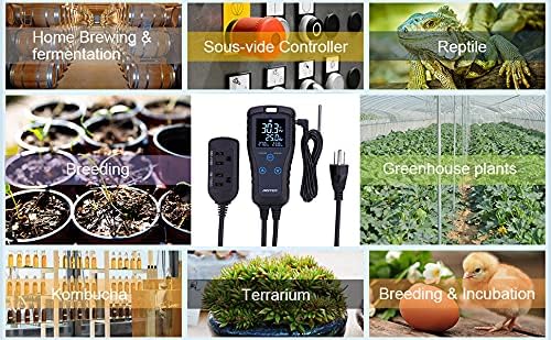 Digital Temperature Controller 2-Stage Thermostat Outlet Heating & Cooling Mode - Image 8