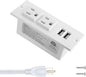 Recessed Power Strip with USB Mountable Power Strip with USB 2 Power Outlets 2 by 4LEAF