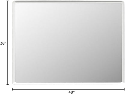 48x36 Inch Silver Bathroom Mirror - Image 8