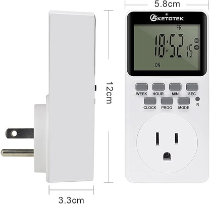 Digital Plug-in Timer Outlet Socket 20 on/Off Programmable Timer Switch 24 - Image 8