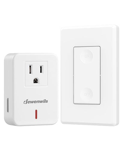 DEWENWILS Remote Control Outlet Wireless Wall Mounted Light Switch, Electrical by DEWENWILS