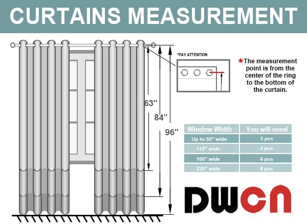 DWCN Extra Wide Blackout Curtains 84 Inches Long, Grommet Room Drakening - Image 7