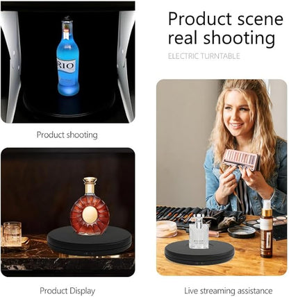 YVV 10'' LED Rotating Display Stand, 360° Motorized Turntable - Image 2