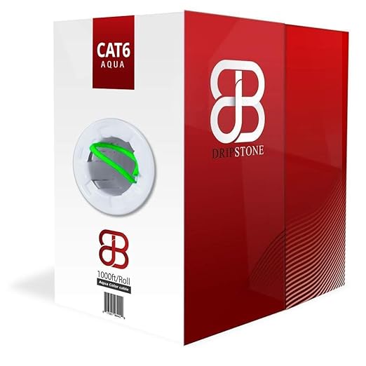 Dripstone CAT6 Ethernet Cable 1000ft Bulk Network LAN Wire 23AWG Solid UTP by Dripstone