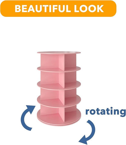 SpaceAid 4 Tier Rotating Shoe Rack Tower, Spinning Shoe Display Lazy Susan - Image 7