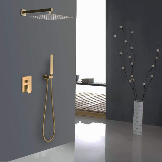 Iriber Brushed Gold Rain Shower System - Image 2
