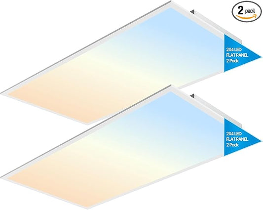 2x4 FT LED Light Flat Panel, 5 CCT 3K | 3.5K | 4K | 5K | 6.5K, Dimmable by LEDENERGYPLUS