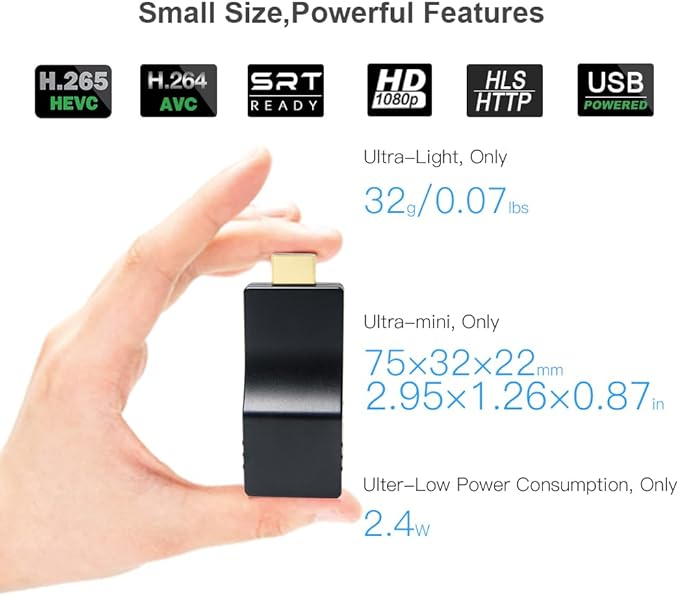 DDMALL Mini H.265 H.264 HDMI Encoder - Image 2