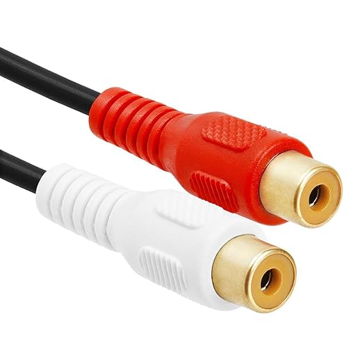 Cmple - 3.5mm Mini Plug to 2 RCA Jack Gold Plated Y Adapter, 3.5mm Male to 2 - Image 2
