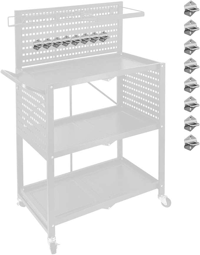 Lumizone Tool Cart 3-Tier Foldable Tool cart on Wheels DIY Use Tool by Lumizone