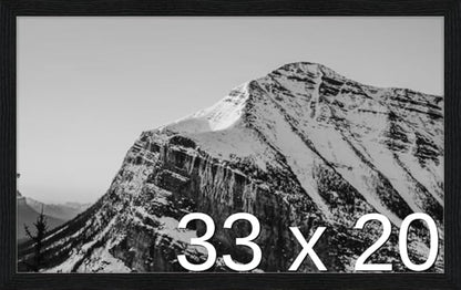 Frame It Easy 33 x 20 Black Grain Wood Frame by FrameItEasy