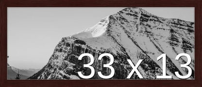 Frame It Easy 33 x 13 Merlot Wood Frame by FrameItEasy