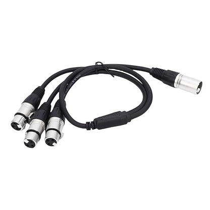Estink XLR Splitter Cable 3 Pin Male to 3 Female Y Splitter by Following