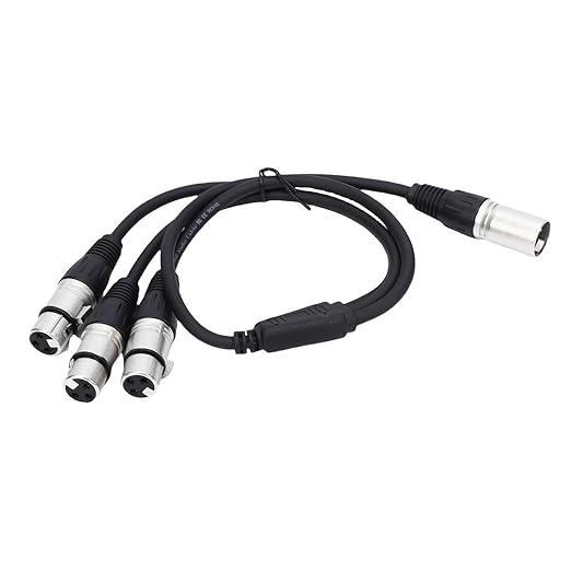 Estink XLR Splitter Cable 3 Pin Male to 3 Female Y Splitter by Following