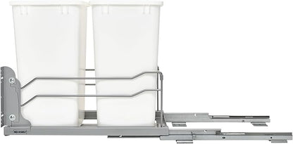 Rev-A-Shelf Double Trash Can Under Kitchen Cabinets Pullout, 35 Quart 8.75 - Image 8