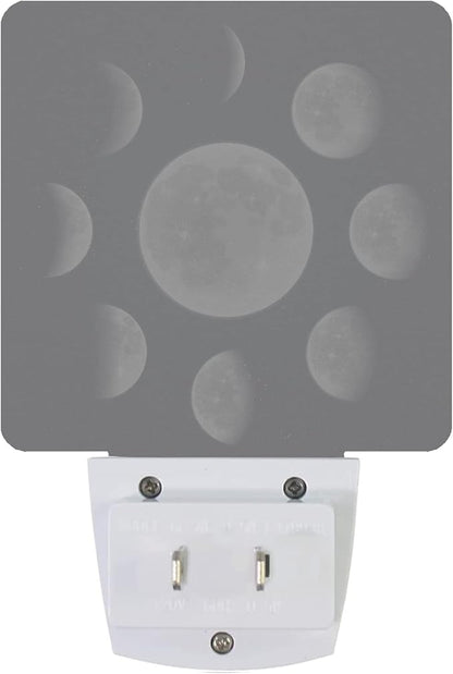 Smoaffly Moon Phases Night Light Plug-in LED Nightlights Auto Sensor Night Lamp - Image 3