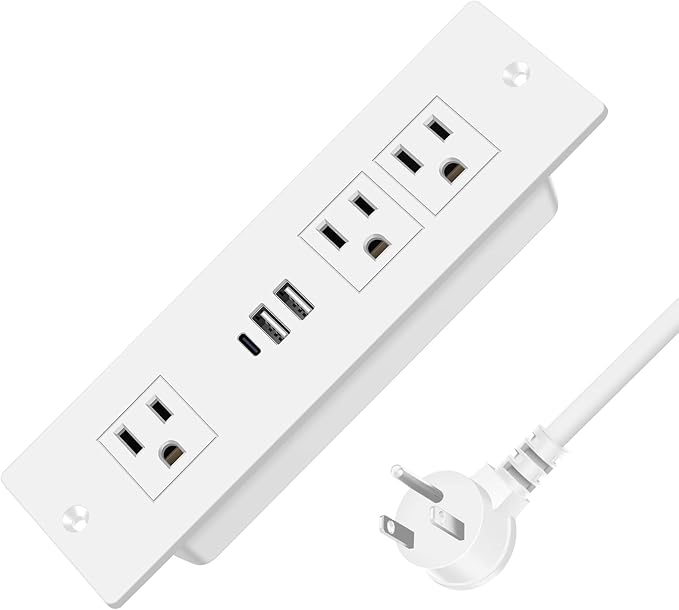 Recessed Power Strip, Furniture Drawer Outlet by HEZI