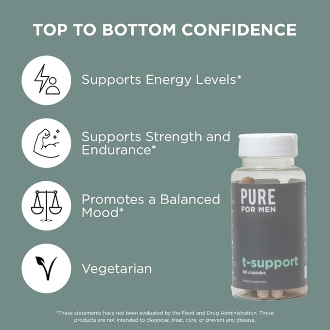 Pure for Men T-Support Supplement | Vegetarian Total Support for Men - Image 5