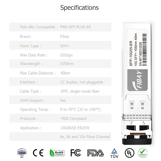 OPSTRAN 10GBASE-ER SFP+ Optical Transceiver Module Compatible - Image 2