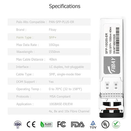 OPSTRAN 10GBASE-ER SFP+ Optical Transceiver Module Compatible - Image 2