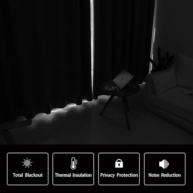 DWCN Blackout Curtains for Living Room, Thermal Insulated Room Darkening - Image 2