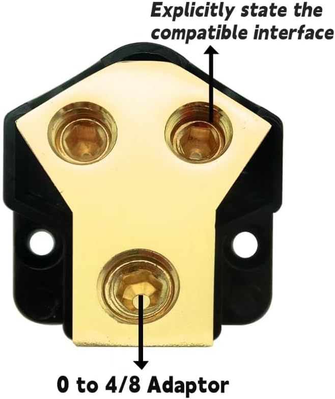KCT 0/2/4 Gauge in 4/8 Gauge Out 2 Way Amp Power Distribution Block - Image 6