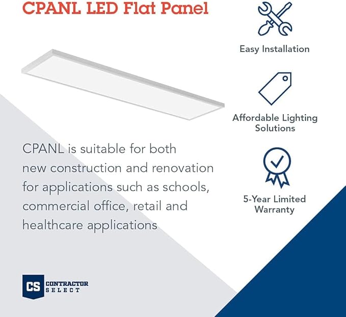 Lithonia Lighting CPANL 1x4 LED Flat Panel Light, 1 Ft. x 4 Ft. LED Light Panel - Image 2