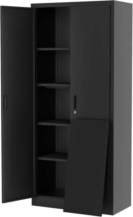 GarveeHome 71 in Tall Metal Storage Cabinet by GarveeHome