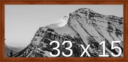 Frame It Easy 33 x 15 Russet Wood Frame by FrameItEasy