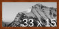 Frame It Easy 33 x 15 Russet Wood Frame by FrameItEasy