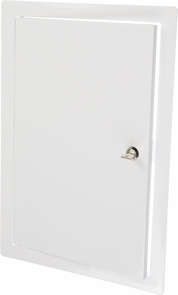10" x 14" Lockable White Metal Access Door. Service Shaft Panel by Unknown
