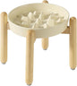 Ceramic 1.6 Cup Dog Raised Slow Feeder Set, Elevated Bowl by Havniva