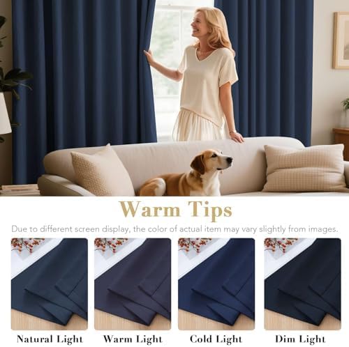 H.VERSAILTEX Navy Blackout Curtains - Image 6