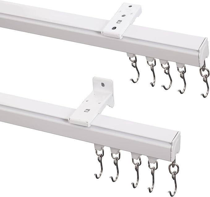 ChadMade Ceiling/Wall Mount Curtain Track Rod Set - 9ft Adjustable Length by ChadMade