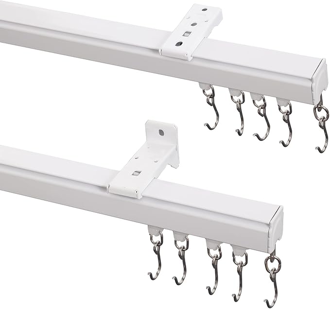 ChadMade Aluminum Ceiling Curtain Track Set - 12ft Adjustable Length by ChadMade