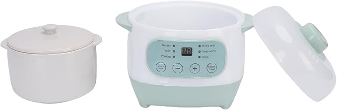 TOPINCN 1L 200W Electric Stew Pot, Smart ABS Ceramic Mini Slow Cooker, Dorm Room - Image 9