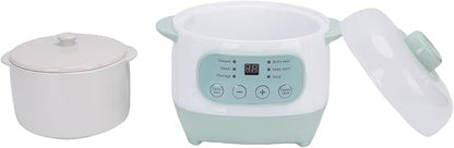 TOPINCN 1L 200W Electric Stew Pot, Smart ABS Ceramic Mini Slow Cooker, Dorm Room - Image 9